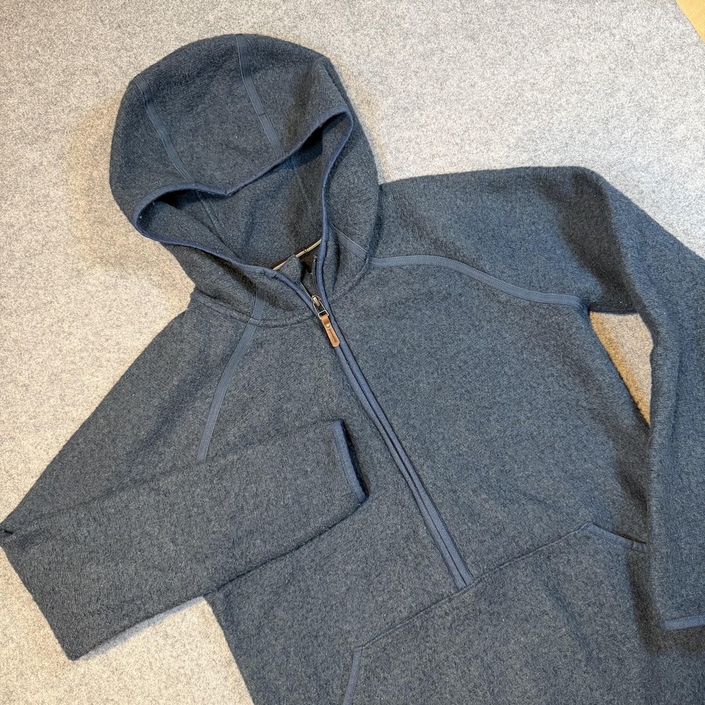 Smartwool Hoodie Womens Large Gray Fleece 1/2 Zip Pullover Hiking SW011527